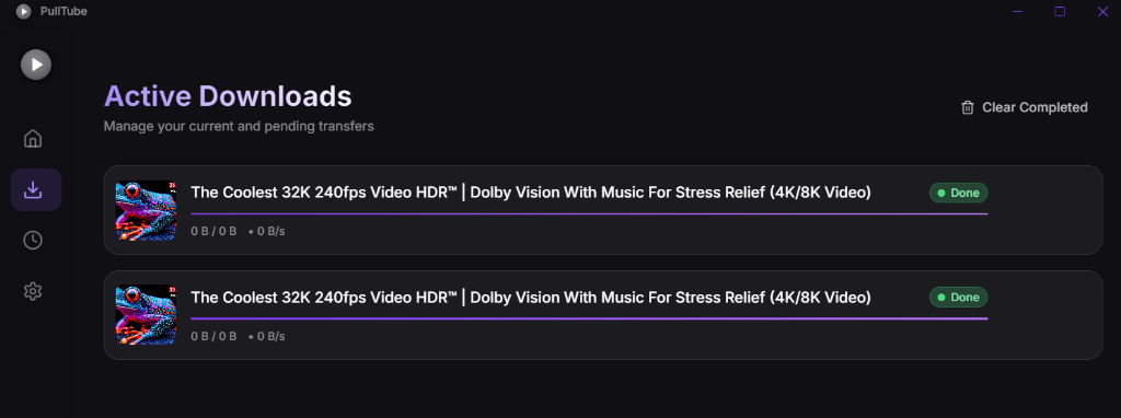 PullTube Windows Desktop Application Screenshot